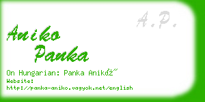 aniko panka business card